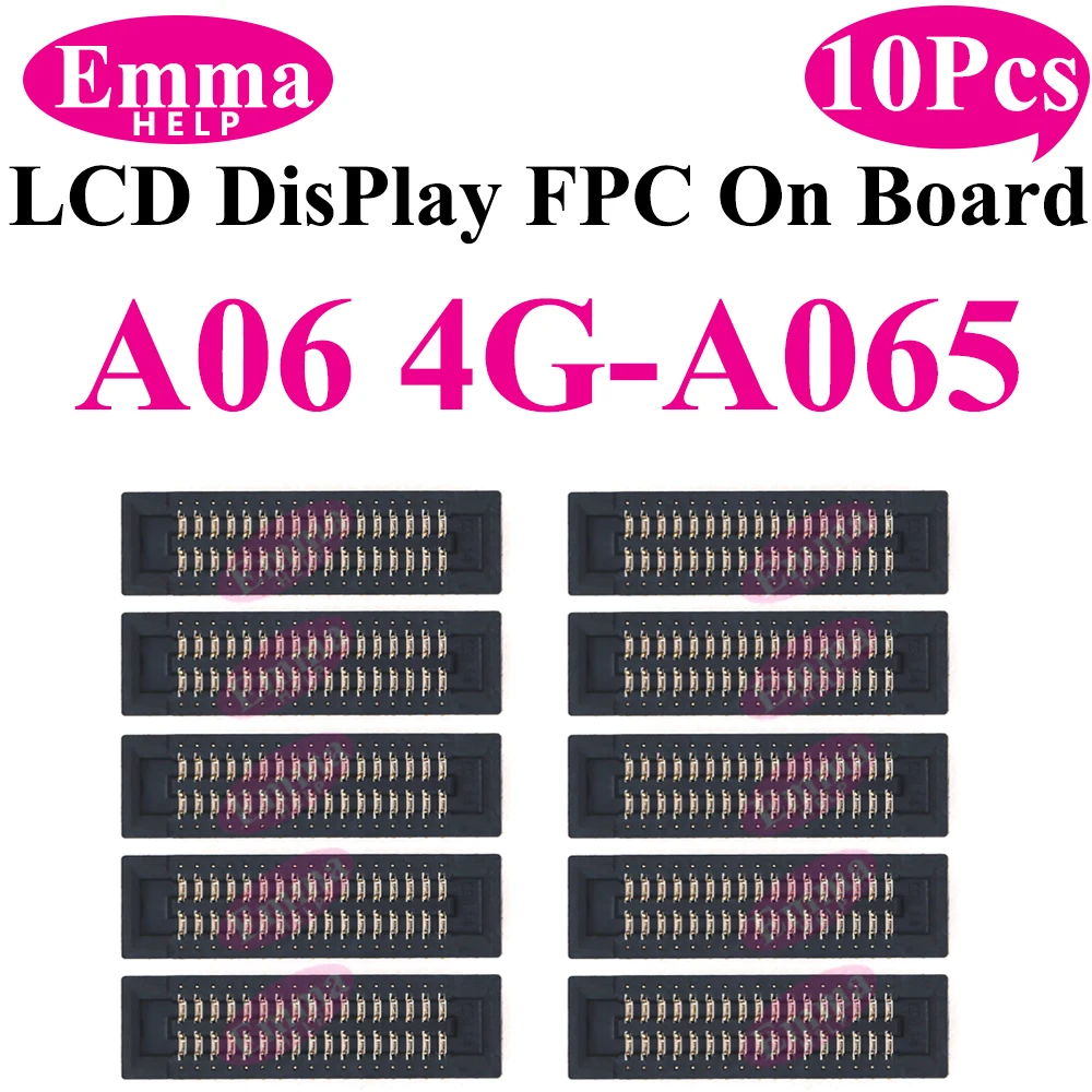 10pcs LCD Display Screen Flex FPC Connector For Samsung Galaxy A55 A35 A25 A15 A05 A54 A34 A24 A14 A04  Plug On Board 40 78 pin