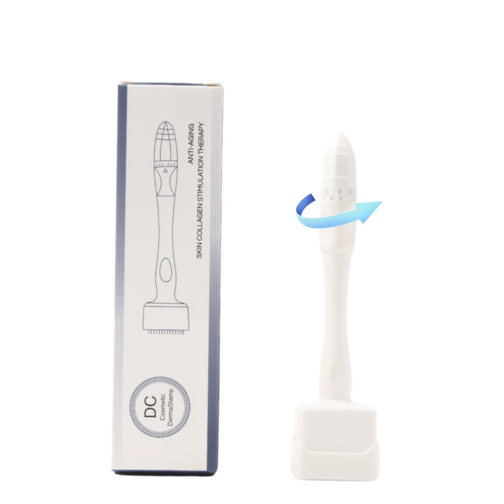 Dermaแสตมป์ปรับMicroneedleแสตมป์140/100 Pinsเข็มไทเทเนียมสําหรับผิวหน้าเคราRewrowth
