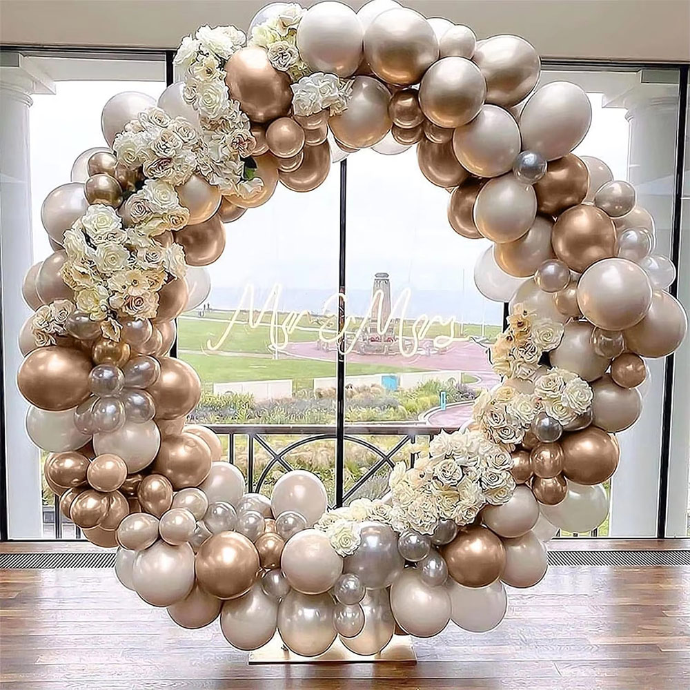 20Pcs Nude Metallic Champagne Cream White Transparent Balloon Wedding Anniversary Engagement Decorations