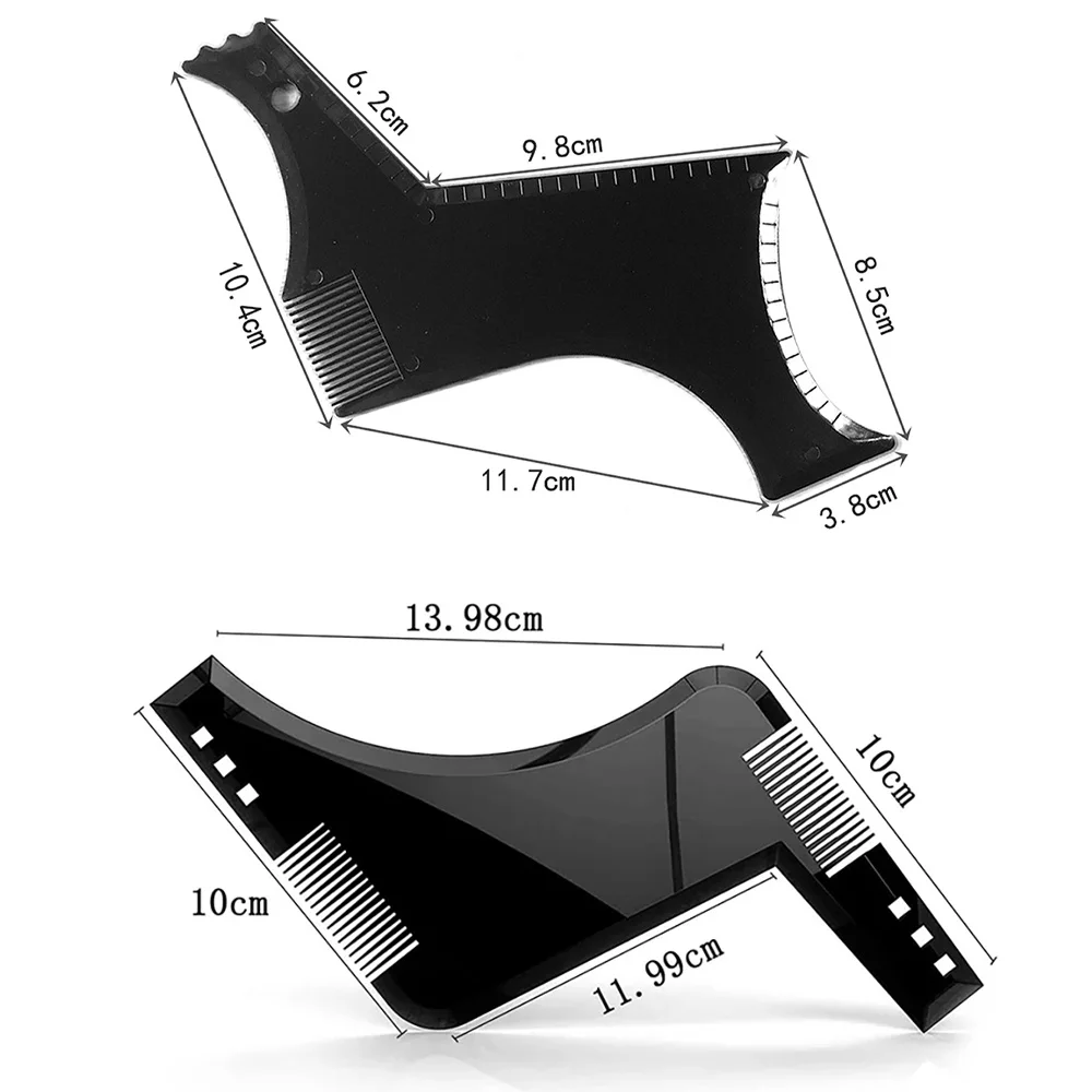 ผู้ชายเคราจัดแต่งทรงผมแม่แบบStencil Beard Comb Men Beard Shapingเครื่องมือการสร้างแบบจําลองไม้บรรทัดShapingจัดแต่งทรงผมตัดหนวดตัดผม