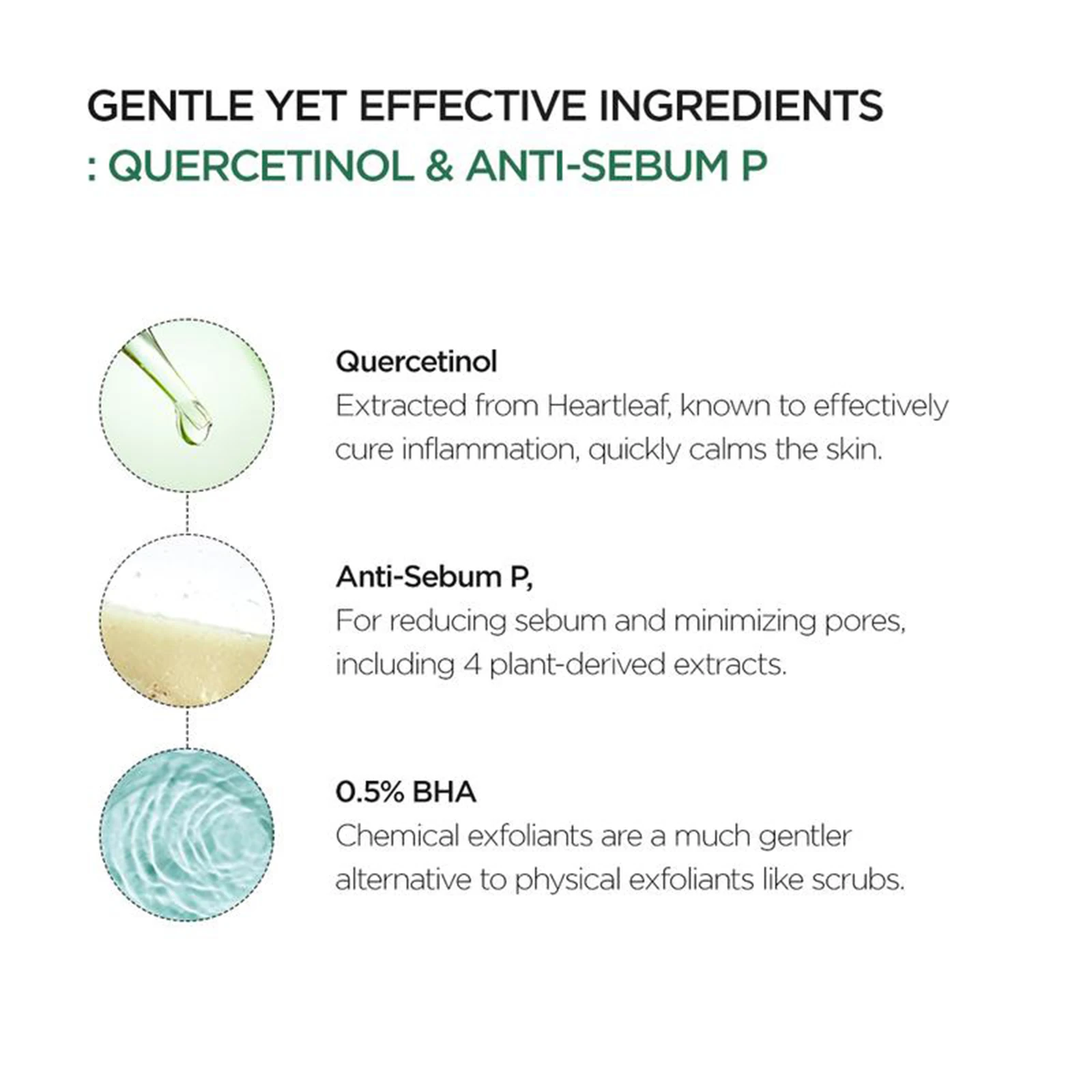 Espuma de limpeza profunda de poros Heartletleaf Quercetin, limpador, limpeza dupla, BHA, cuidados com a pele com ácido hialurônico