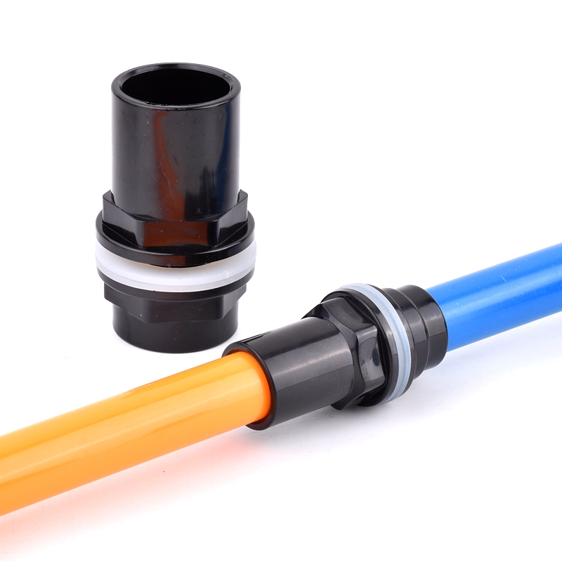 Conector de acuario negro/azul/blanco de 20 ~ 50mm, tubo impermeable de PVC, junta recta para pecera, accesorios de herramientas para pecera