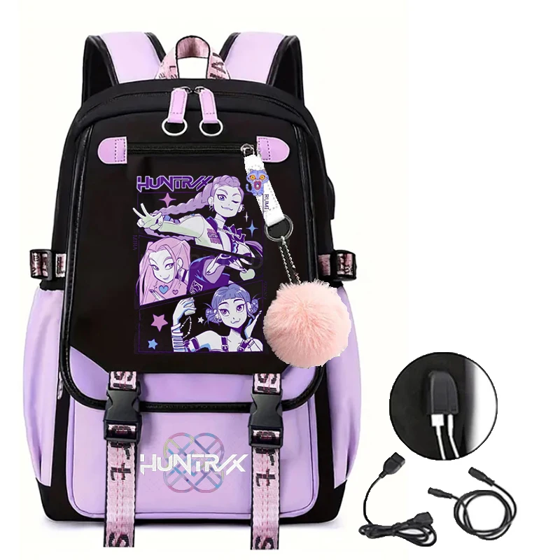 Mochila KPop Demon Hunters, mochila de gran capacidad para estudiantes, regalo para seguidores de Demon Hunters, mochilas escolares para niñas, mochila de viaje