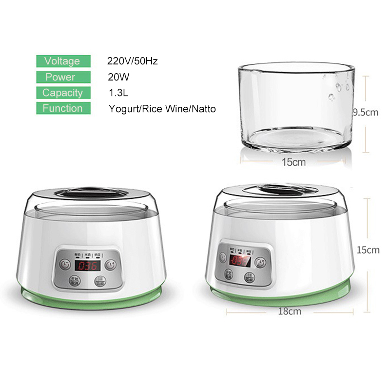DMWD 미니 전기 요구르트 제조기 자동 Leben 효소 발효기 요구르트 세라믹 용기 컵 낫토 막걸리 발효 기계