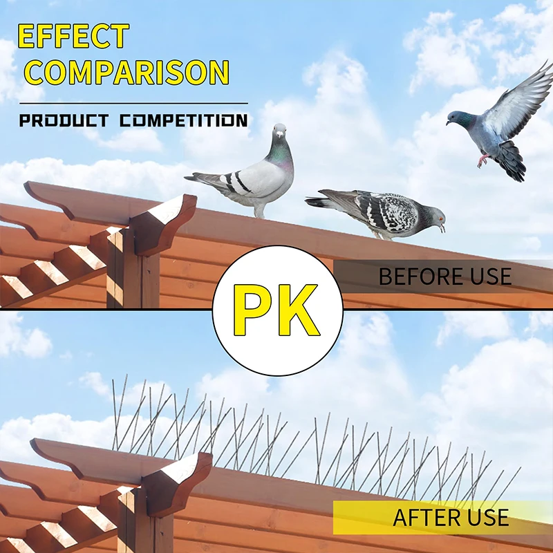 BIRD Spikes Repellent อุปกรณ์กับนกพิราบ Crows Repeller กลางแจ้ง Defense Scare นกสวน Scarecaper ภายนอก Anti Gadgets
