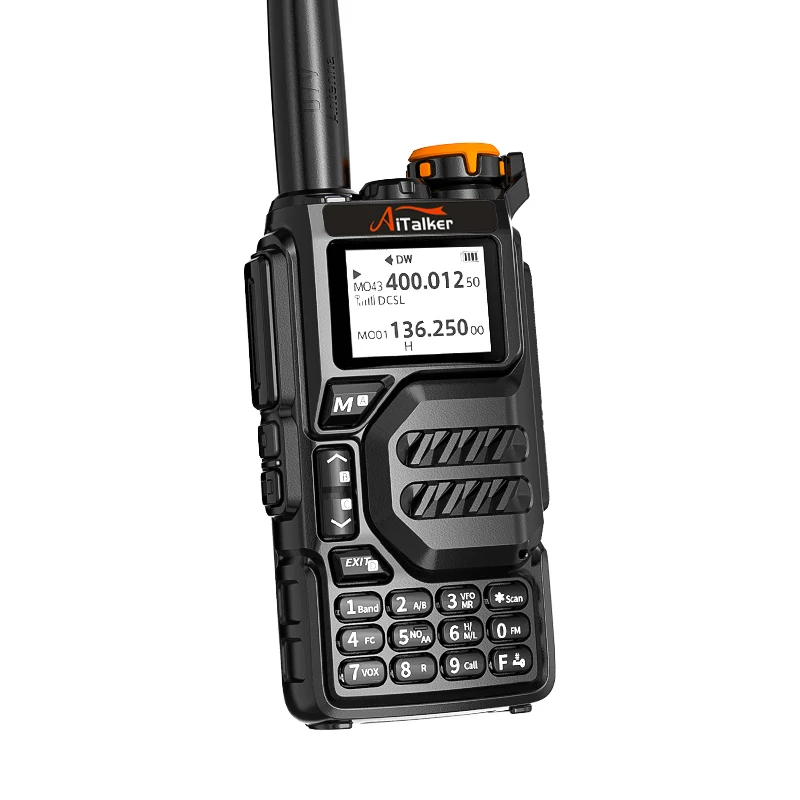 Quansheng Walkie Talkie UV-K5 Long Range Air Dual-Band 2-Wege-Radio 5 W High Power 1600 mAh Tragbares 200-Kanal-freies TPYE-C-Kabel
