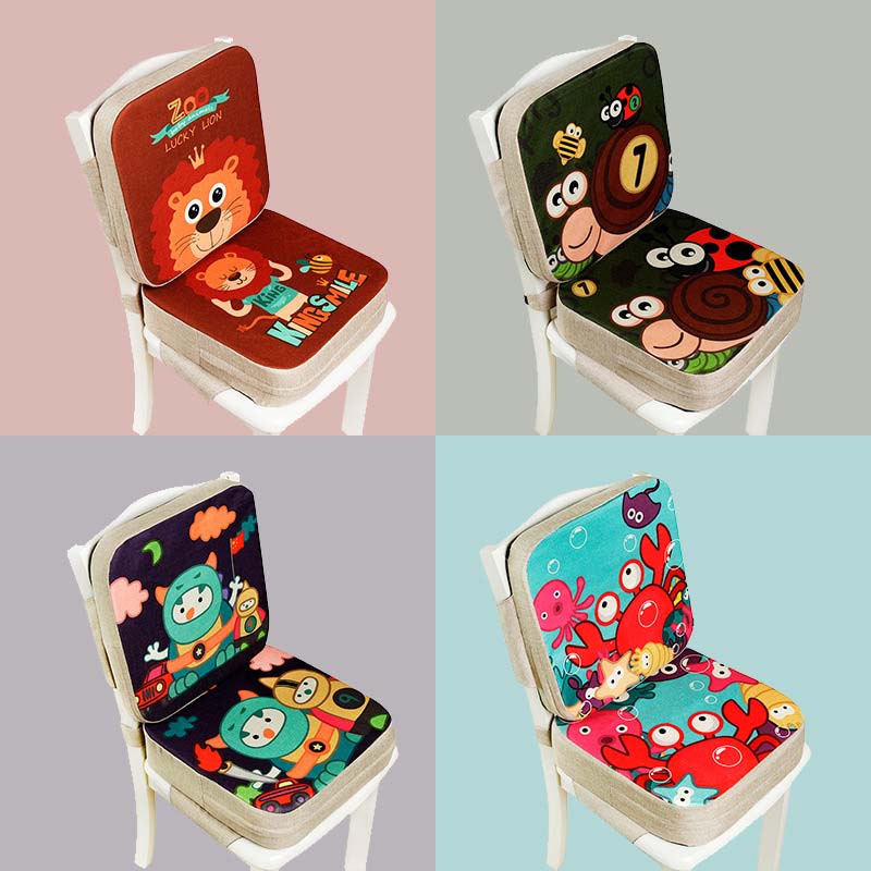 2 Pçs/set Impulsionador Crianças Aumentou Almofada Do Assento Cadeira Almofada Anti-Skid À Prova D' Água Do Bebê Almofada De Jantar Cadeira Almofada Ajustável