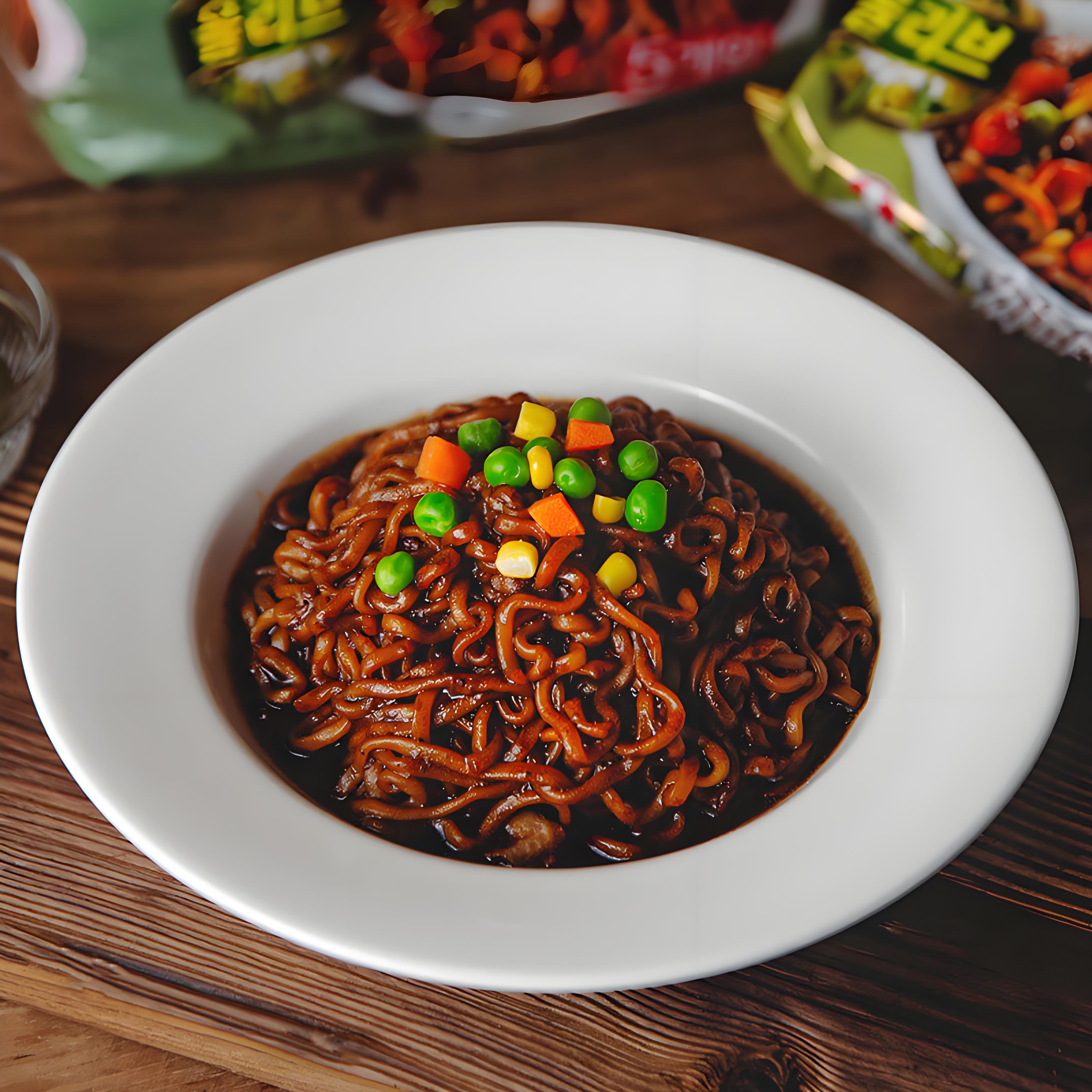 NONG SHIM，Jajang - Myeon Instant Noodles，Pack of 5, 140g per pack