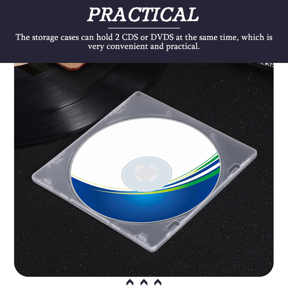 9ชิ้นยืน tempat CD กล่องคู่อะคริลิคกรณีดีวีดีอัญมณีสำหรับ CDS โปร่งใสชัดเจนเดินทางถือแบบพกพา