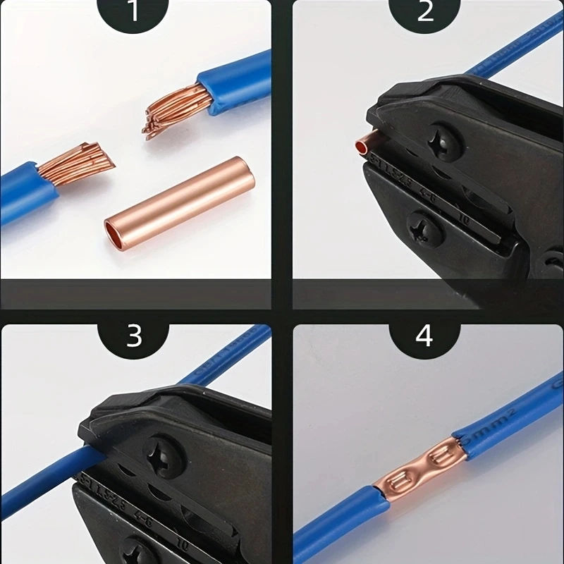 100Pcs Copper Ring Terminal Wire Crimp Connectors Bare Cable Battery Terminals Soldered Connectors for Electrical Wiring