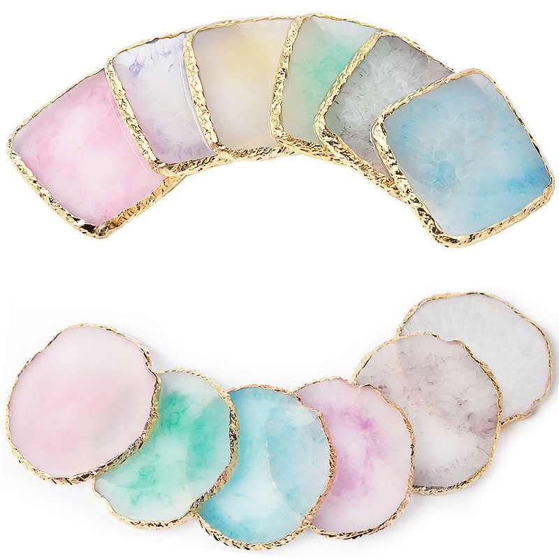 1PC Vòng Resin Đá Mã Não Móng Tay Bảng Màu Nghệ Thuật Móng Tay Giả Mẹo Pha Trộn Màu Sắc Vẽ Pallet Gel Polish Hiển Thị Kệ công Cụ Làm Móng Tay