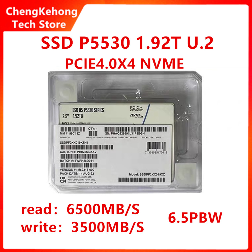 SSD für Intel P5530 1.92T 960G U.2 PCIE 4.0X4NVME brandneues Original-Social-State-Laufwerk für Unternehmen
