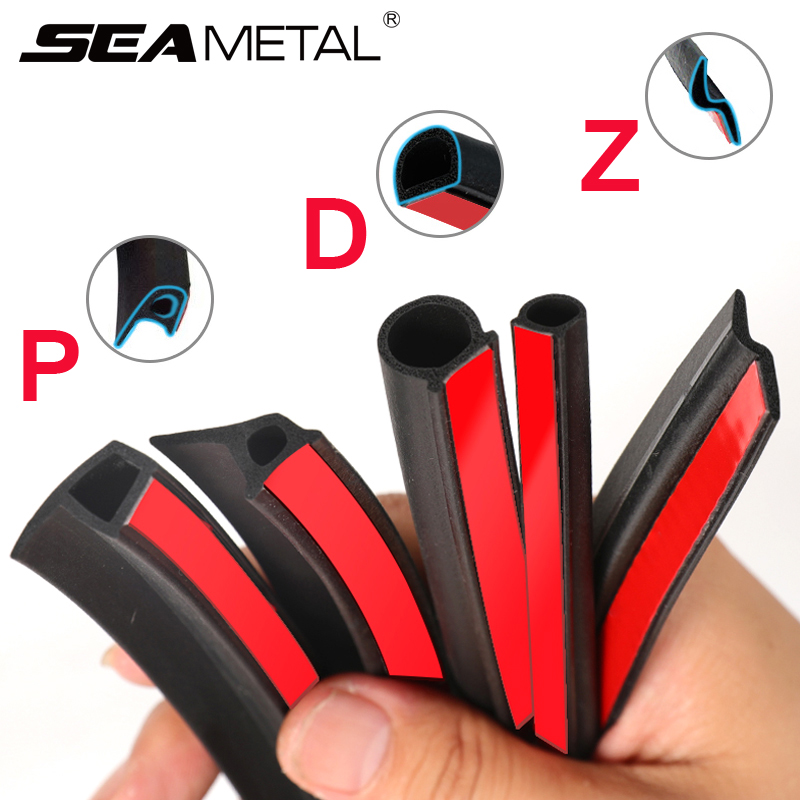 Tira de vedação da porta do carro tiras de vedação da porta de borracha automática protetor da porta do carro guarda isolamento de ruído à prova de som tipo z p d selos