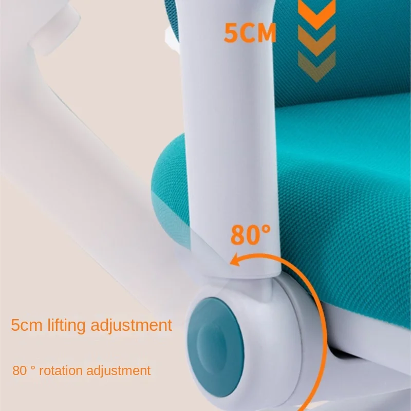 La silla de estudio para niños se puede subir y bajar, asiento para el hogar, escritorio para estudiantes, silla de escritura para respaldo de la silla para sentarse correcta