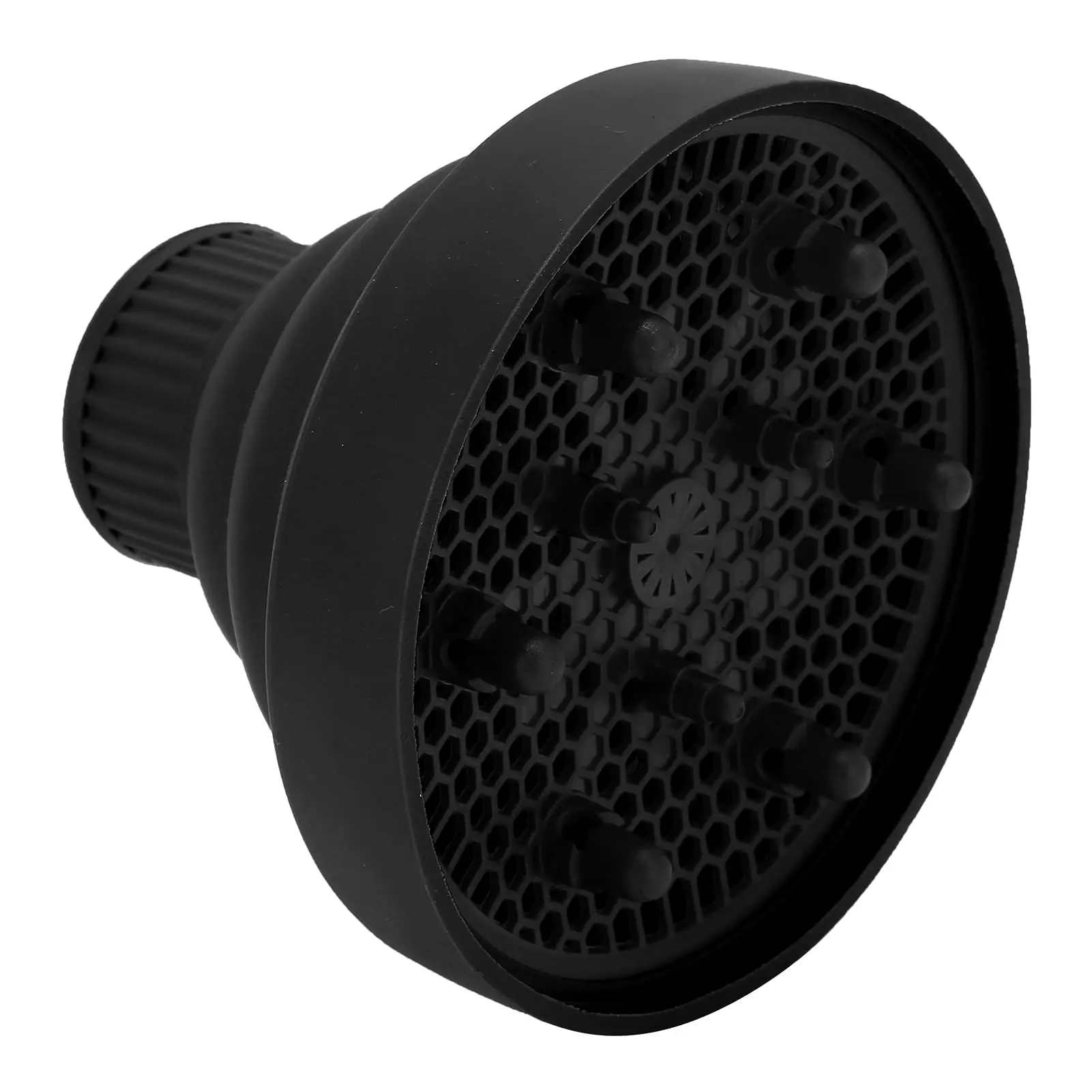 Nouvel outil de Salon noir universel Silicone sèche-cheveux diffuseur couverture réglable résistant à la température dispersion sèche-cheveux