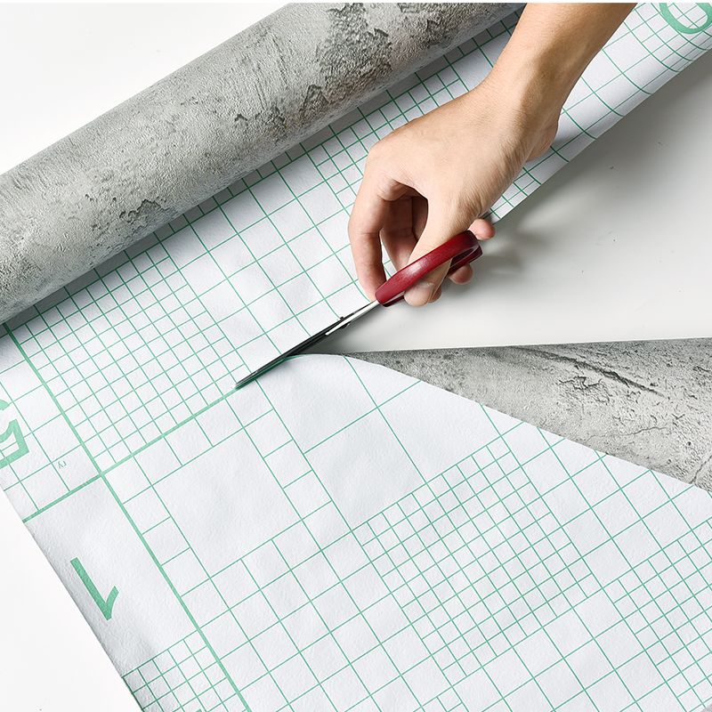 Papel tapiz con patrón de cemento, pegatinas de vinilo autoadhesivas impermeables a prueba de aceite, Papel de Pared gris para Gabinete Dormitorio