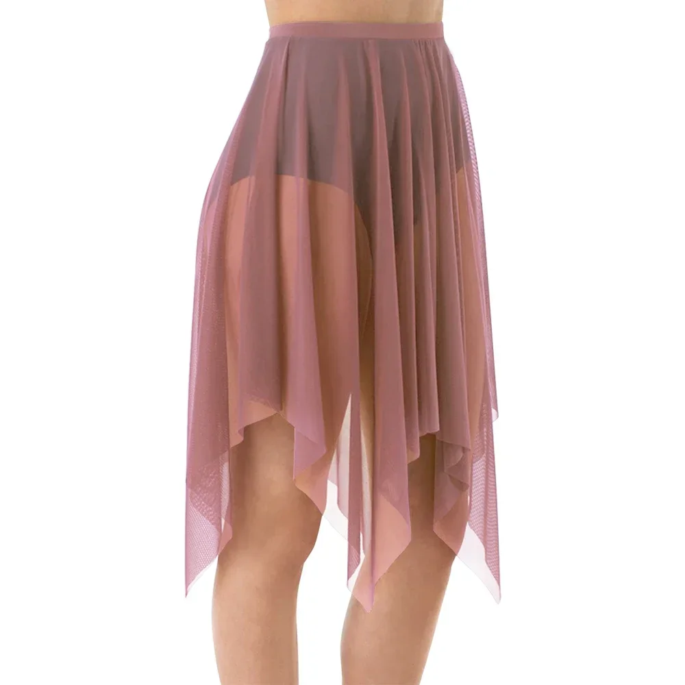 MiDee ตาข่าย Wraps บัลเล่ต์ Classwear กระโปรงเต้นรําการแข่งขันเสื้อผ้าเอวยางยืด Non-กางเกงที่แนบมา