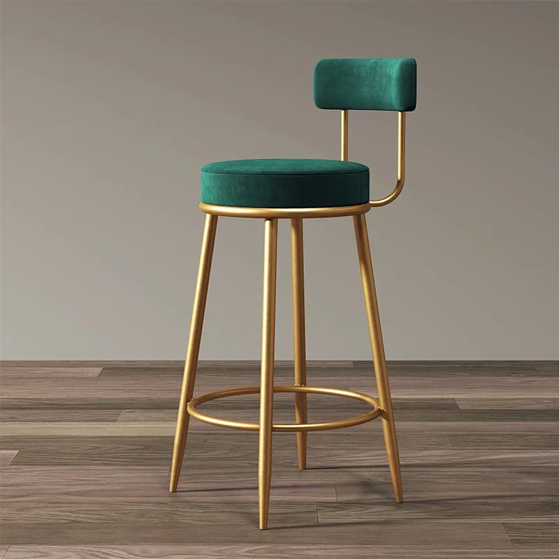 Nordic bar stühle Moderne Eisen kunst hohe hocker küche rückenlehne barhocker Café samt stuhl zähler Arbeit hocker Hause möbel