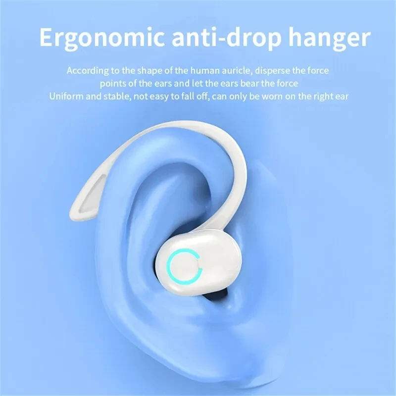 Bluetooth 5.1 ヘッドセットビジネスワイヤレスイヤフォンイヤホンステレオスポーツゲームヘッドフォン耳フックミニ HIFI 低音ノイズキャンセリング F8