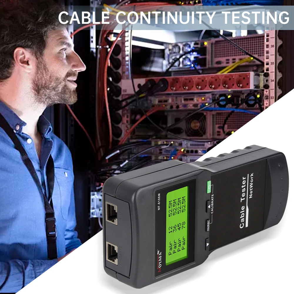 NOYAFA Mới NF-8108M Cáp Mạng Chuyên Nghiệp Rj45 Bút Thử Đo Chiều Dài Cabl Đa Năng Poe Mạng Dụng Cụ