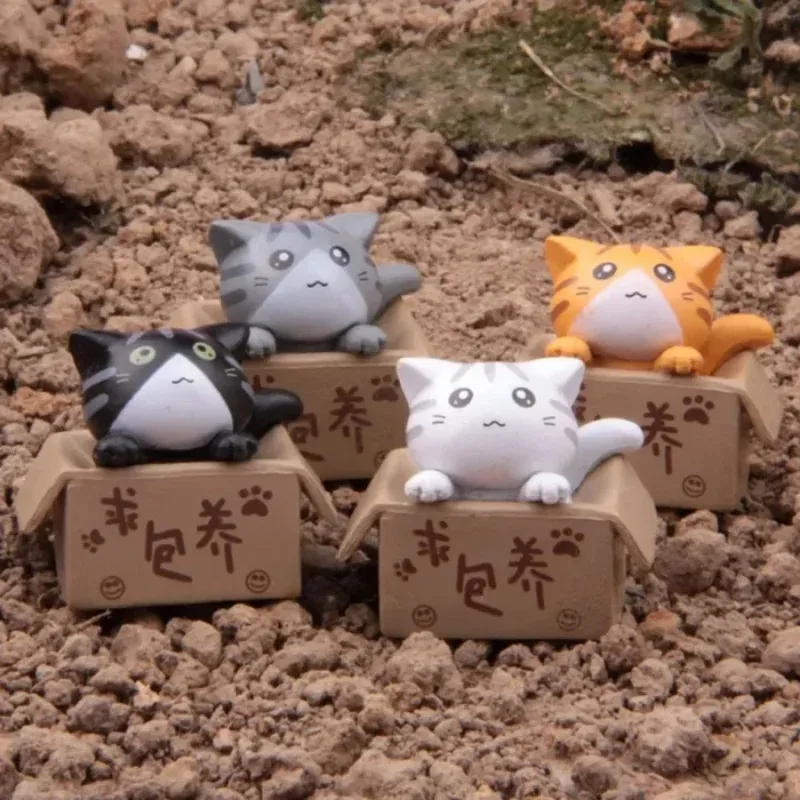 การ์ตูนสร้างสรรค์ Mini เครื่องประดับแมว Micro Landscape สวนพลาสติกรูปปั้นลูกแมวของเล่นตุ๊กตาน่ารัก