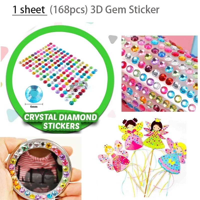 เด็ก Creative Plush Stick Pompoms สายรุ้งสี Feather Eyes สติกเกอร์การศึกษา DIY ของเล่น Handmade Art Craft Devoloping ของเล่น