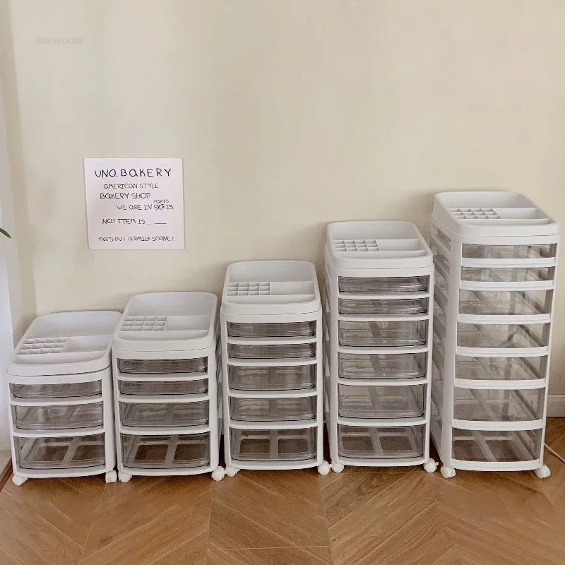 เสริมร้านตัดผมเครื่องมือรถเข็นพลาสติกอะคริลิค Salon รถเข็นเล็บญี่ปุ่นเสริมรถเข็นล้อสําหรับเฟอร์นิเจอร์ Salon