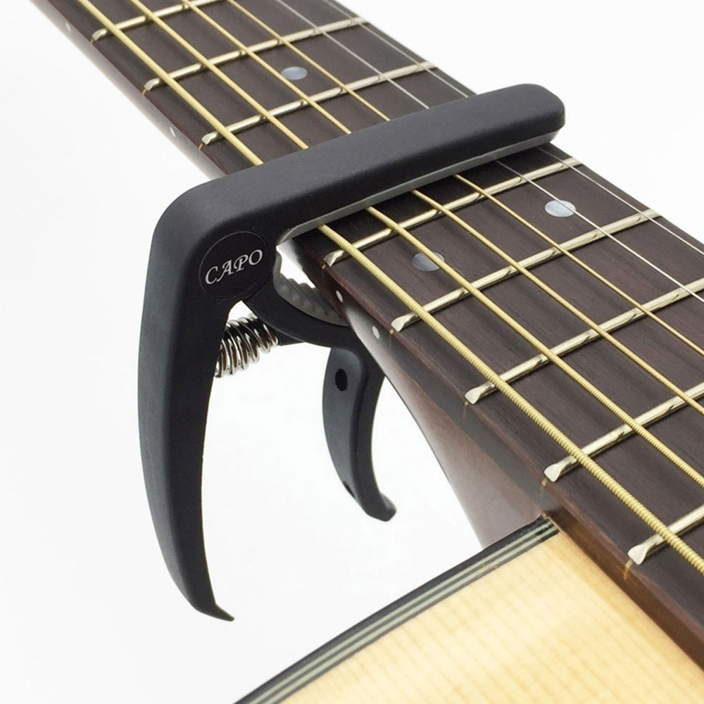 Capo de guitarra para baixo elétrico acústico, ukulele, braçadeira de troca rápida, capo universal, acessórios de guitarra de dupla utilização
