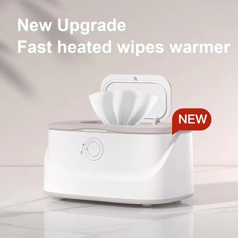 Lenços umedecidos para bebês, interface usb com 3 engrenagens, luz noturna ajustável, portátil, carro, termostática, caixa de lenços umedecidos, aquecedor, item para bebês