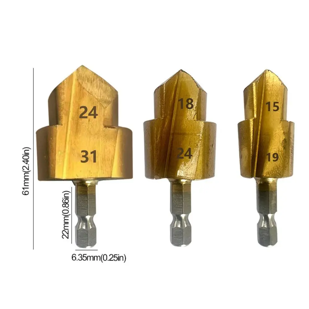 Hexagon Shank PPR Lifting Drill Water Pipe Connection Tool 20/25/32mm Stepped Drill Bit Drilling Tools Set High Quality
