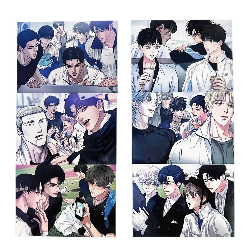 3 ชิ้น/เซ็ตเกาหลีมังงะโปสการ์ดการ์ตูนข้อความอวยพรการ์ดคอสเพลย์ของขวัญ