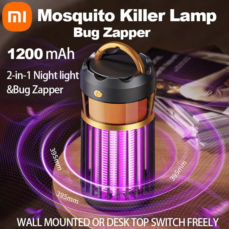 Xiaomi Mosquito Killer Lamp Electric Insect Trap Portable Rechargeable Flying Bug Zapper  Indoor Light Mute Insect Repellent