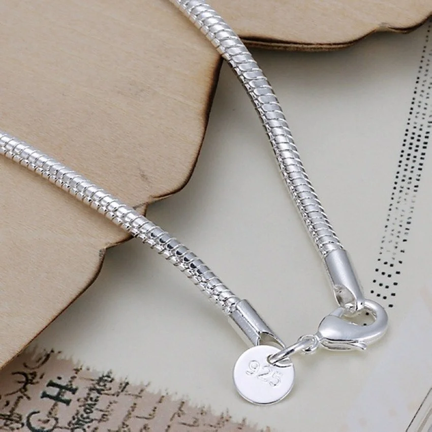 20 cm Silber Farbe 3 MM Schlangenkette Armbänder Fabrik Mode Hot Top Qualität Schmuck Charme Nette Frauen Dame Hochzeit