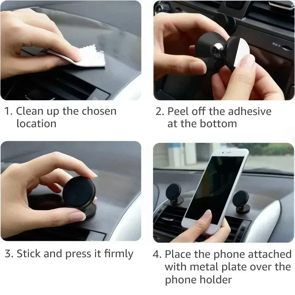 Supporto magnetico per telefono per auto Supporto per cruscotto Smartphone Staffa per supporto mobile Supporto GPS per cellulare in auto per iPhone Xiaomi Samsung LG