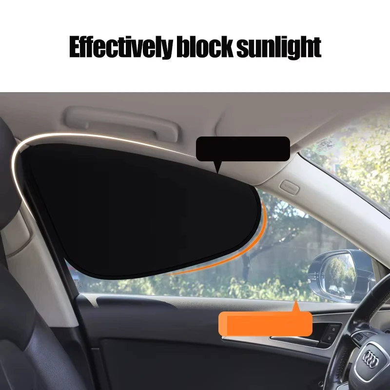 Cortinas electrostáticas para ventana lateral de coche, cubierta de protección solar de 4 capas, parasol plegable para coche, bloqueo de rayos UV 99.9%
