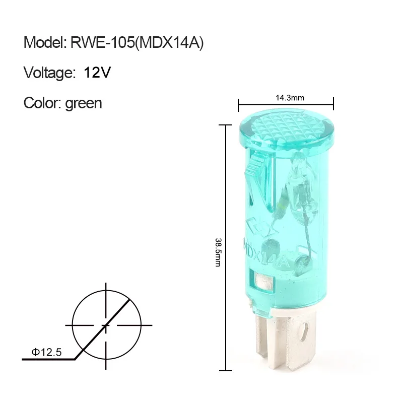 10 Chiếc 12V 24V 220V 380V DC Hướng Dẫn Tín Hiệu Đèn Neon Chỉ Báo Bảng Điều Khiển Gắn Đỏ Xanh vàng Đèn
