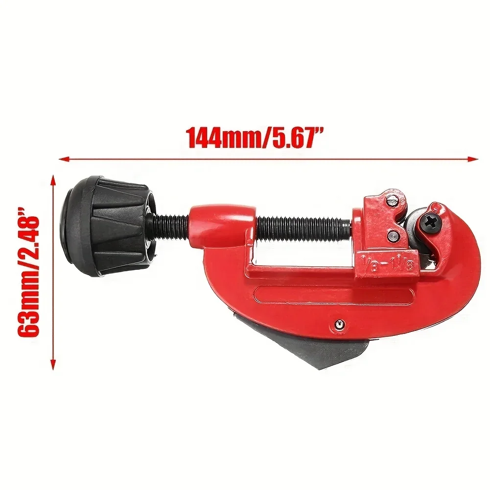 Tagliatubi da 1 pezzo, tagliatubi da 1/8" a 1-1/8", utensile da taglio per tubi resistente per tagliare rame, alluminio acciaio inossidabile