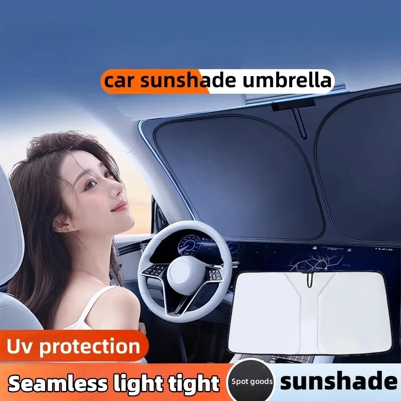Auto-Front-Sonnenschutz, faltbarer Windschutzscheiben-Sonnenschutz, universell passend für Auto, LKW, SUV