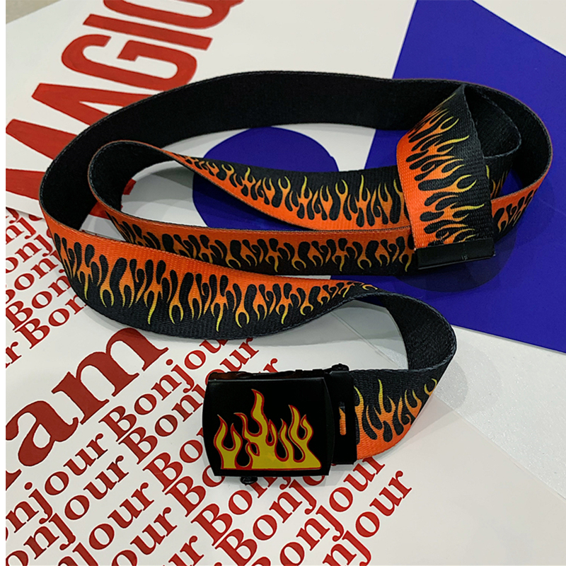 Cinturón de lona Hip Hop StreetFashion para hombre, cinturón de llama informal personalizado para hombre, cinturones de diseñador para mujer, correa de vaquero, pretina Punk