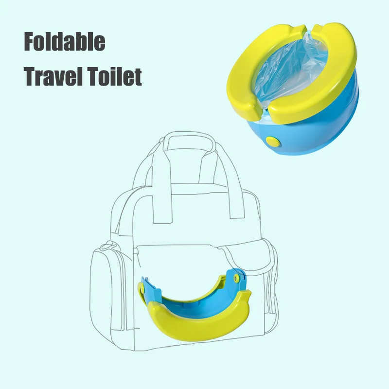 Orinal de viaje plegable para bebé, orinal portátil, asiento de entrenamiento