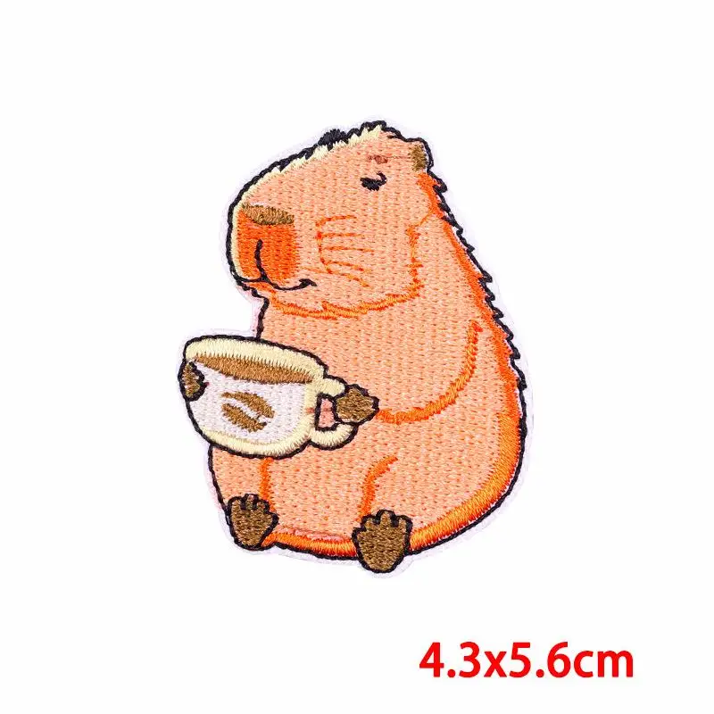 Embroidered Patch Iron On Patches for Clothing Pocket Hamster Clothes Stickers Fabric Sewing Thermal Adhesive Applique Fusible