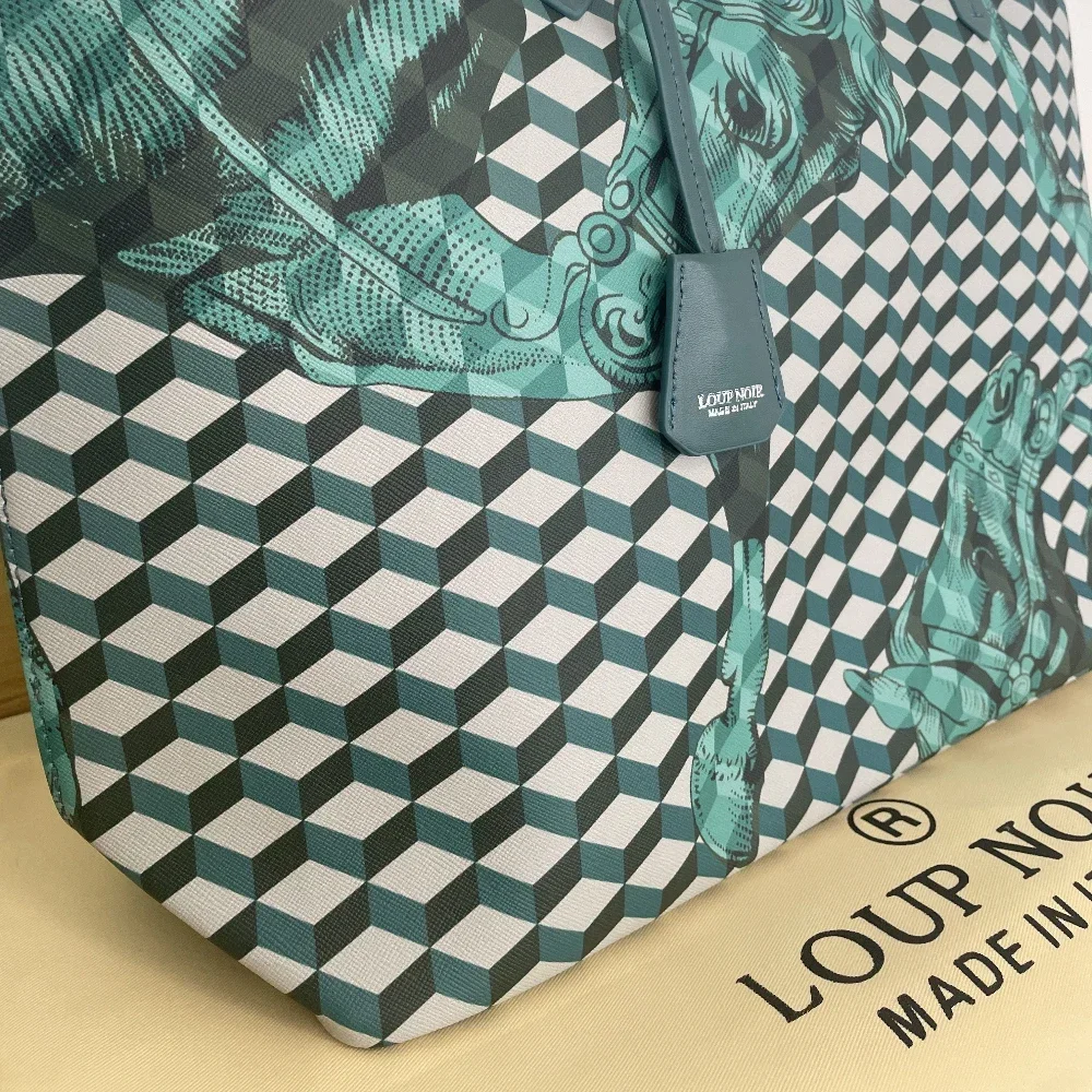 LOUP NOIR ใหม่สตรี Tote กระเป๋าคุณภาพสูงขนาดใหญ่ความจุกระเป๋าถือหญิงไหล่ผู้หญิง Noir กระเป๋าคุณภาพสูง Casual Totes Sac