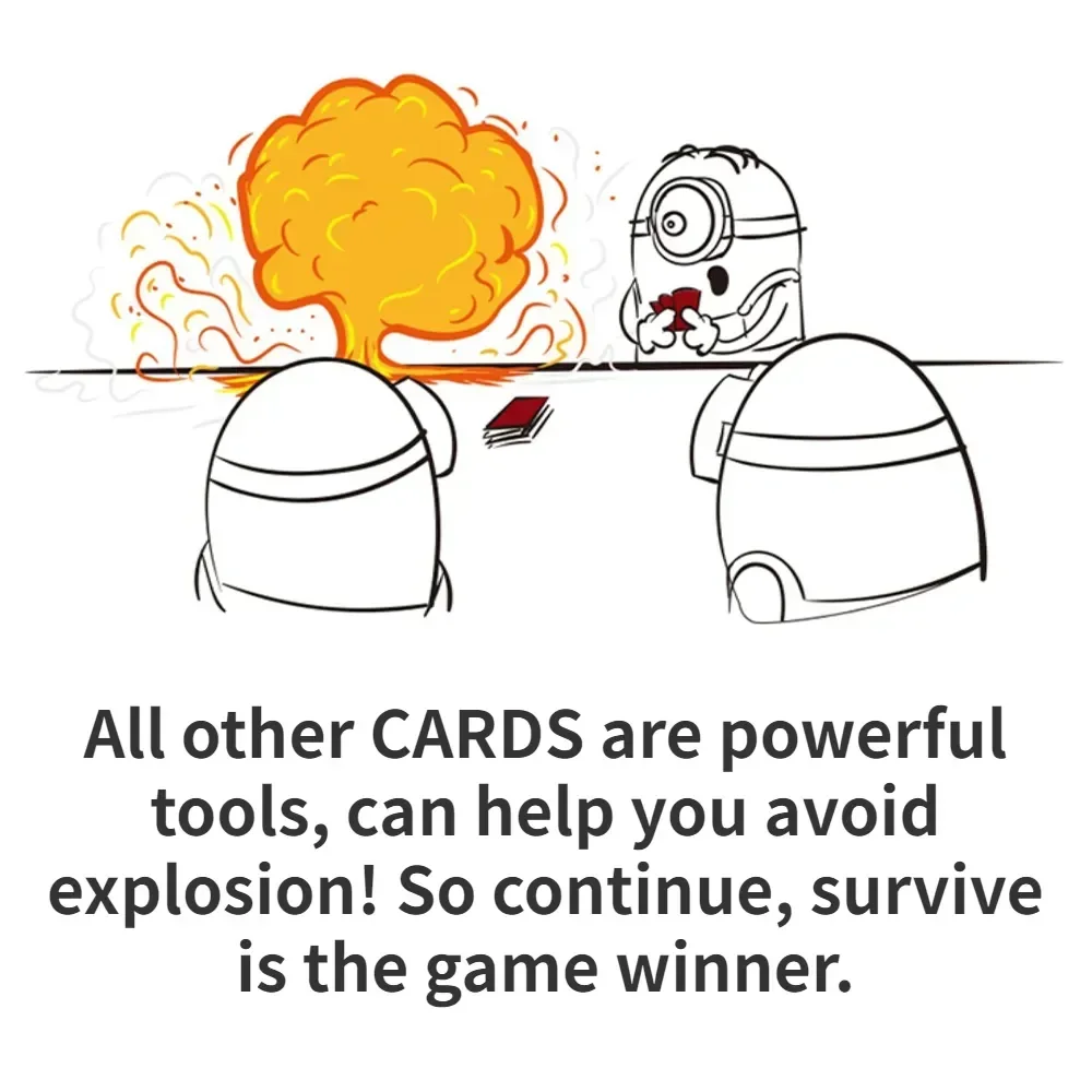 Explodindo Minions Exploding Cat Series Versão em Inglês Jogo de Tabuleiro Amigos Casual Cartão de Reunião Multijogador Jogo Coleção Presente