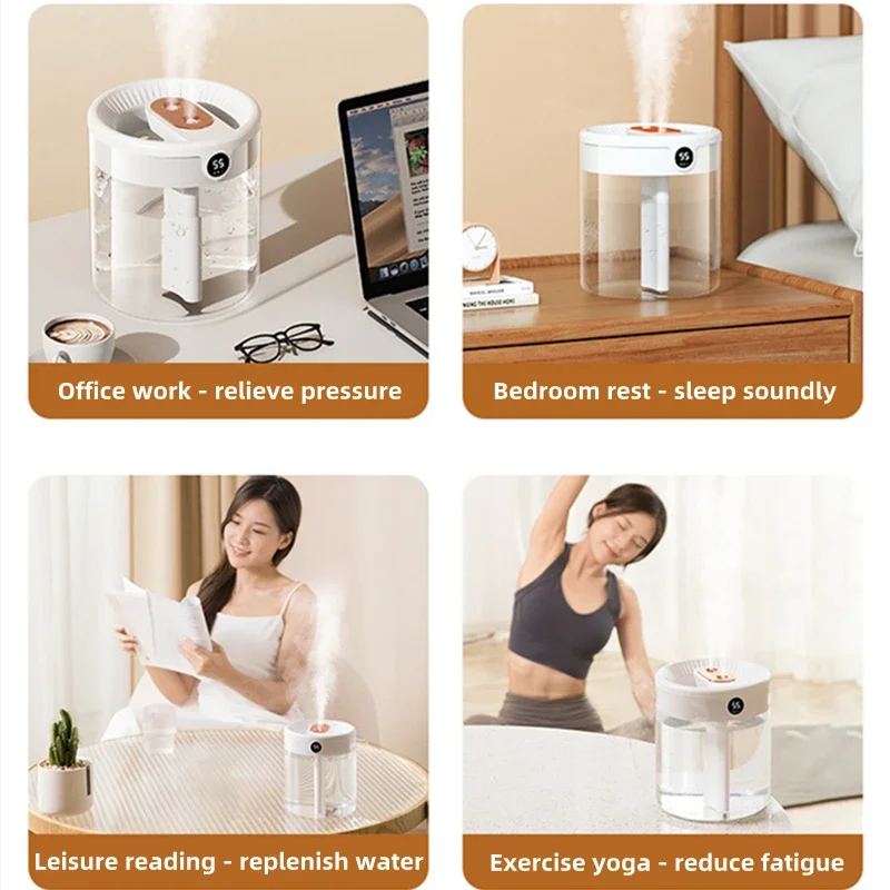 Xiaomi Mijia 2L Double Nozzle Air Humidifier with LCD Humidity Display Large Capacity Aroma Essential Oil Diffuser for Bedroom