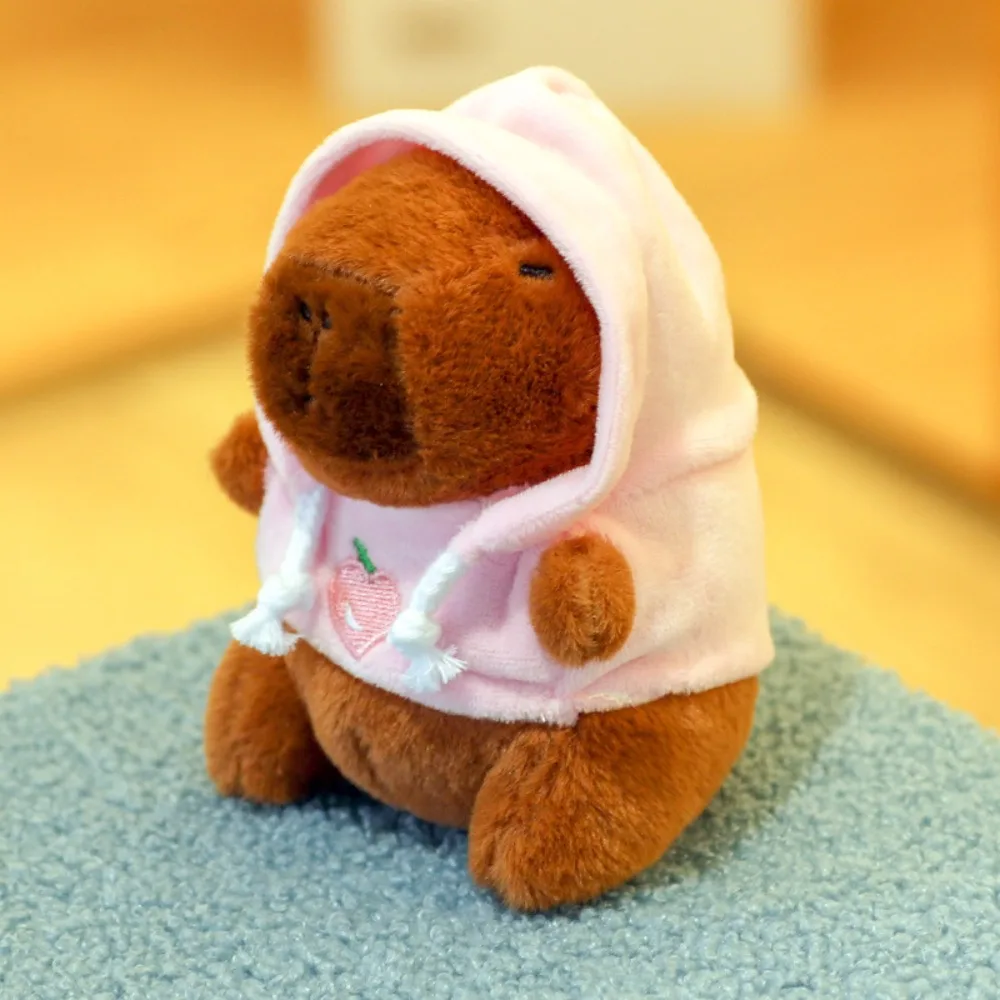 Süßes kleines Capybara-Plüschtier mit Flügeln, Kapuzenpullover, Simulation, Capybara-Puppe, flauschiges Spielzeug, Geburtstagsgeschenke