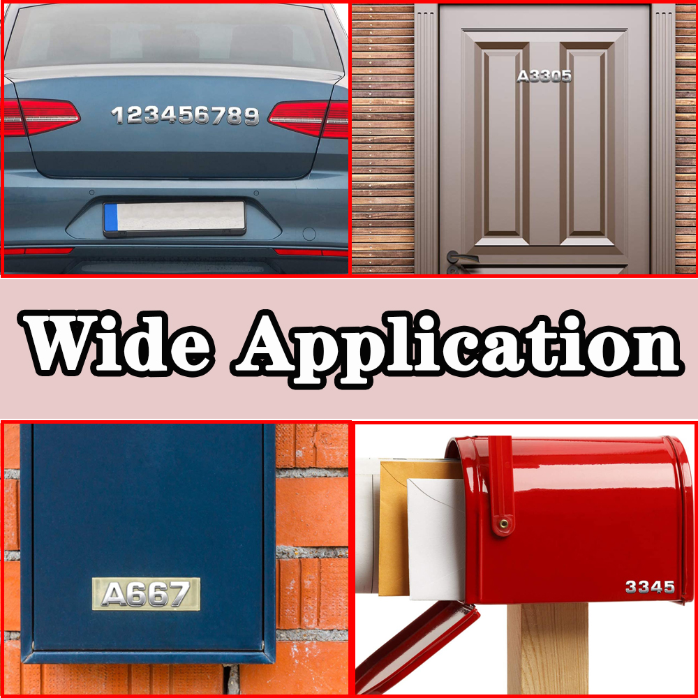 45 ミリメートル 3D 金属 DIY 文字アルファベットエンブレムクロームと黒の車のステッカーデジタルバッジロゴアクセサリーオートバイ