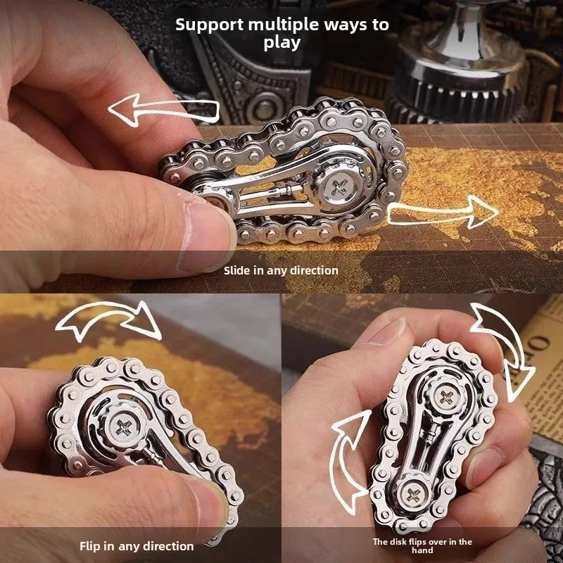 โลหะ Fidget Spinner โต๊ะทํางานของเล่นความเครียดบรรเทา Gears Hand Spinner สําหรับผู้ใหญ่ตกแต่งโต๊ะตกแต่งบ้านบรรเทาความเครียดผ่อนคลาย