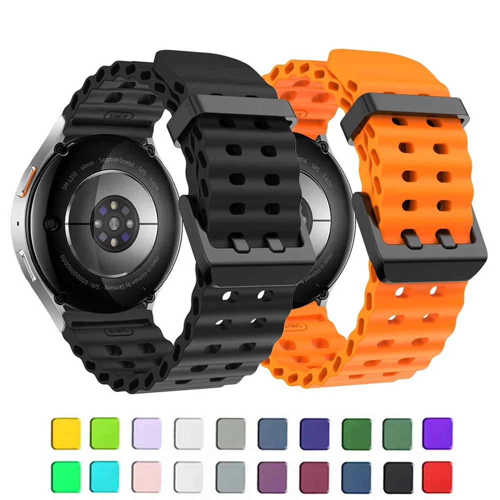 Band for Samsung Galaxy Watch 7/6/5 Pro/4 classic 40mm 44mm Sport Silicone No Gaps wrist correa Bracelet Galaxy Watch 7 straps