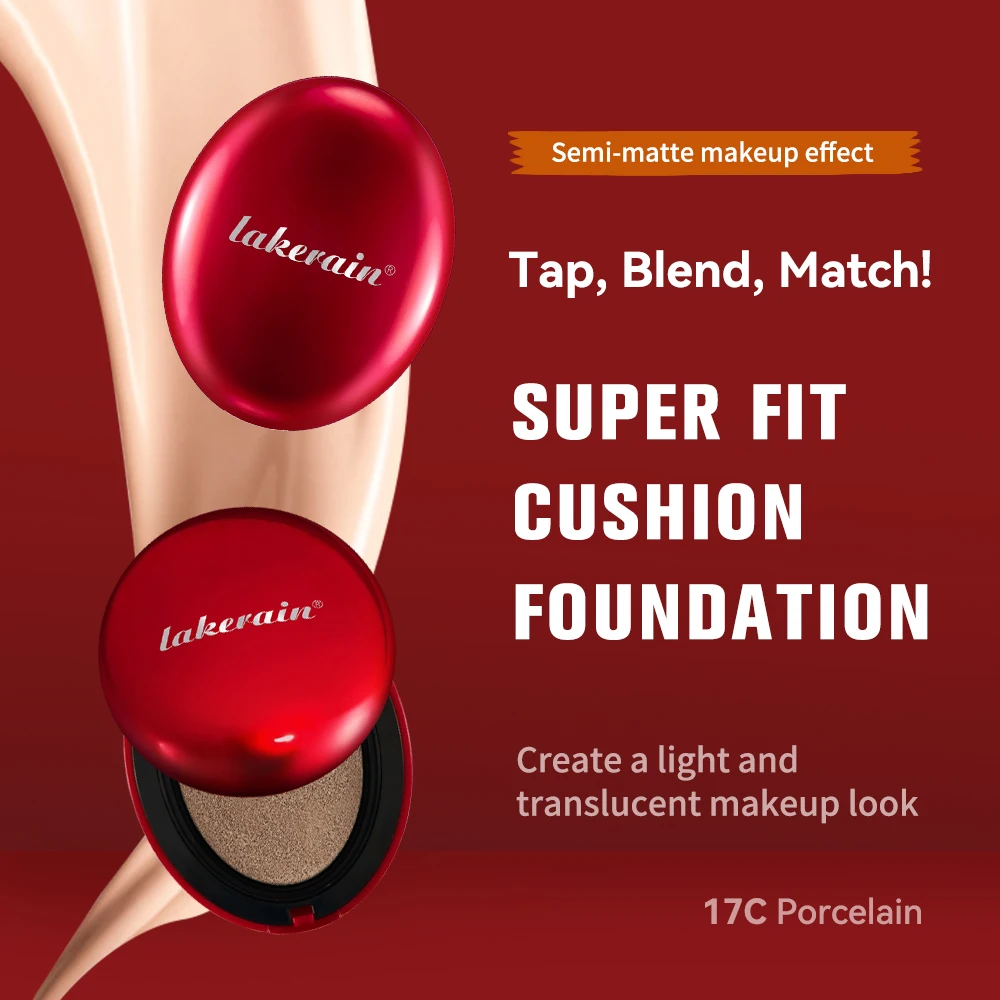 ครีมกันแดด Cushion Foundation Fit Cushion Foundation Full Coverage กันน้ําคอนซีลเลอร์ติดทนนานแต่งหน้าติดทนนาน
