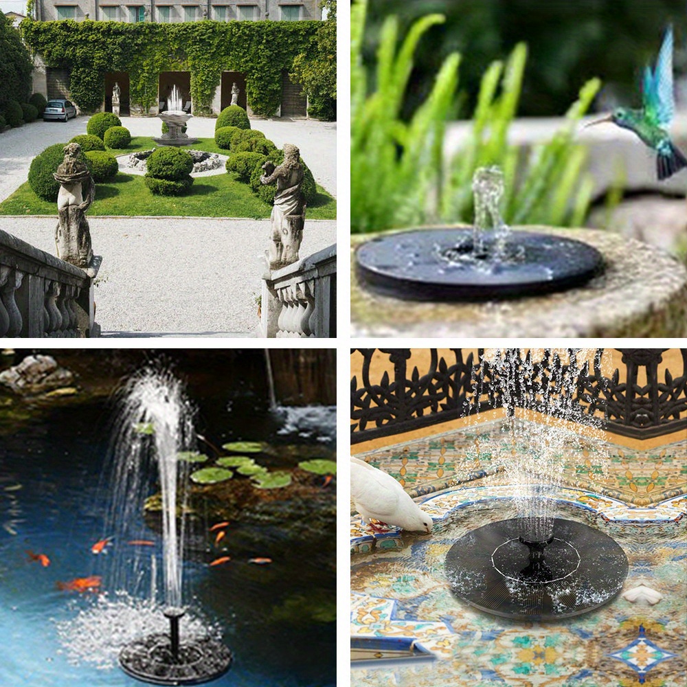 1pc Solar Brunnen Outdoor Pool Solar Brunnen Pumpe Unverzichtbar Im Sommer Geeignet Für Teiche Schwimmbäder Gärten